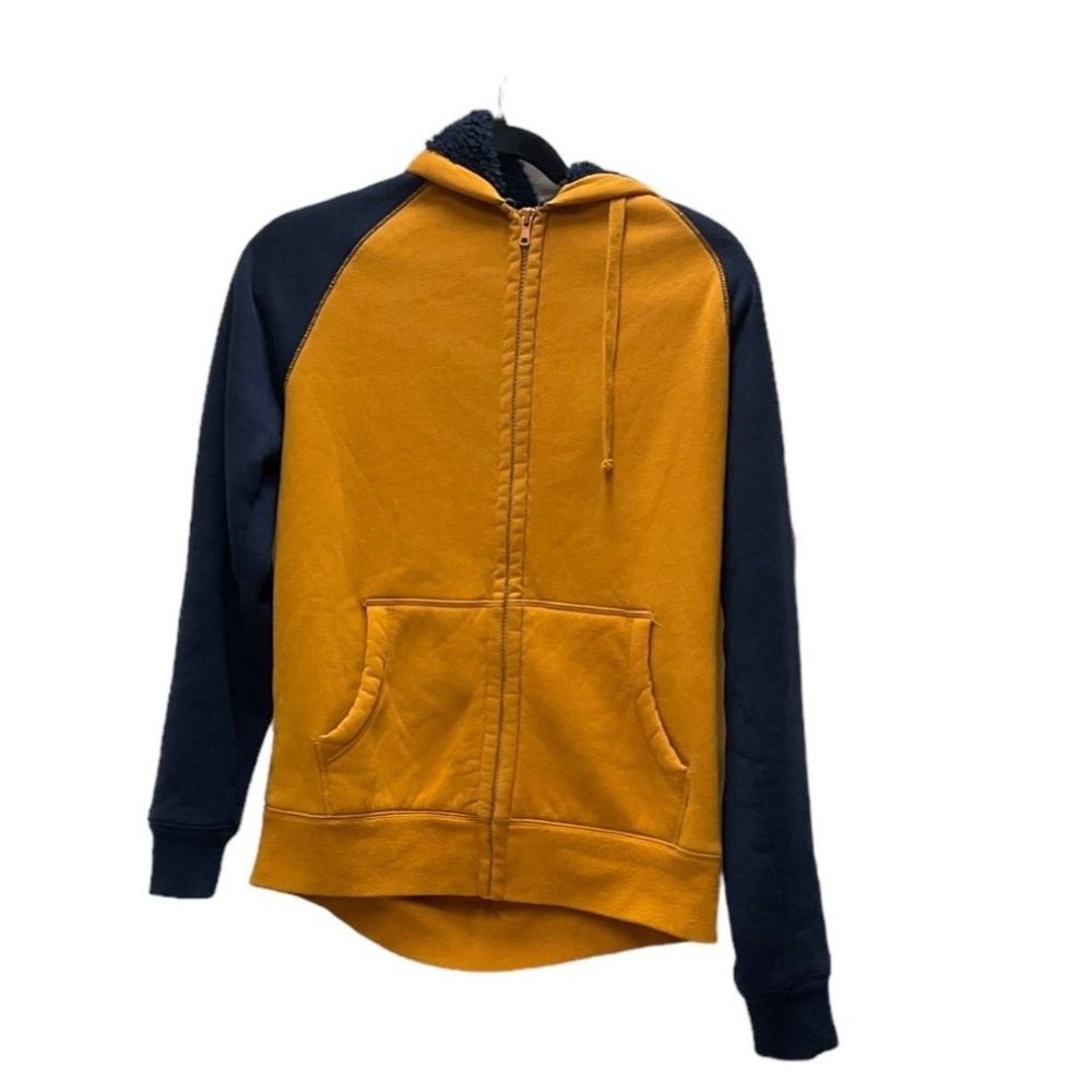 Vintage Sears Gold Blue Zip Up Sweat Jacket Size Small